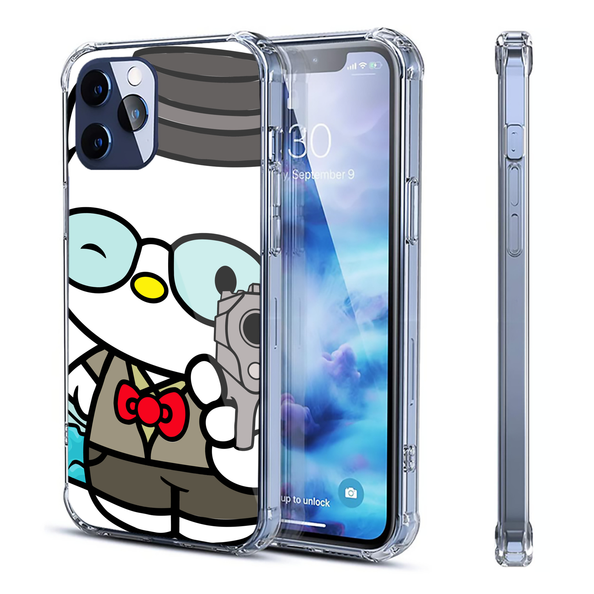 （画像用） Hello Kitty ハローキティ 【iPhone 12シリーズ対応】透明スマホケース（クリアソフトケース）